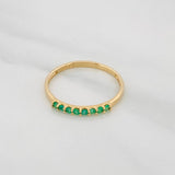 Anillo Churumbela Esmeraldas 0.14pts 1.05g / T6 3/4 Oro Amarillo 18K