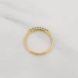 Anillo Churumbela Esmeraldas 0.14pts 1.05g / T6 3/4 Oro Amarillo 18K
