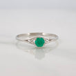 Anillo Solitario Esmeralda 0.21pts 1.2g / T7 Oro Blanco 18K