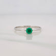 Anillo Solitario Esmeralda 0.21pts 1.25g / T6 1/2 Oro Blanco 18K