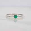 Anillo Solitario Esmeralda 0.22pts 1.35g / T7 Oro Blanco 18K
