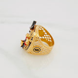 Anillo Pato Inspirado 10.8g / T5 Dos Oros Negro Amarillo 18K