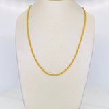 Cadena Morse 8.15g / 70cm / 2.4mm Dos Oros Amarillo Blanco 18K
