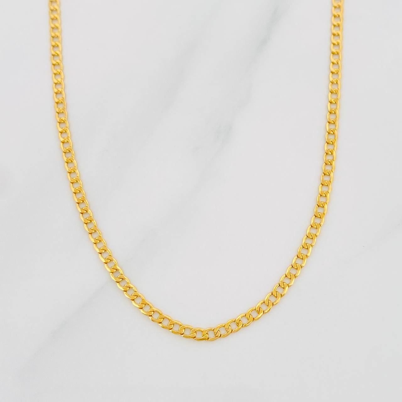 Cadena Cubana 2.15g / 50cm / 2mm Oro Amarillo 18K
