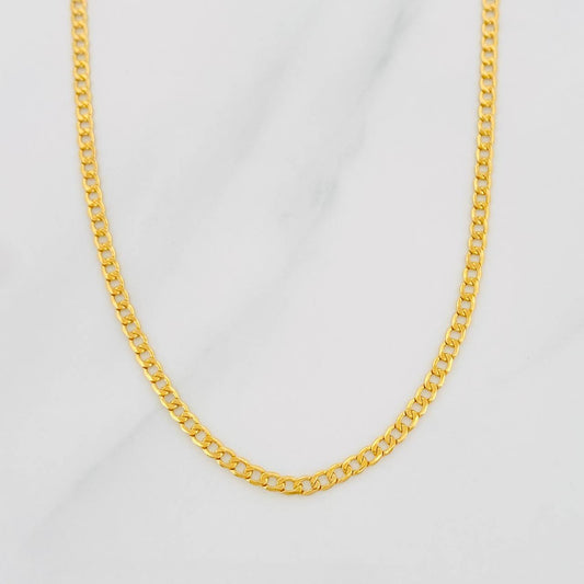 Cadena Cubana 2.5g / 60cm / 2mm Oro Amarillo 18K