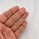 Cadena Cubana 2.5g / 60cm / 2mm Oro Amarillo 18K