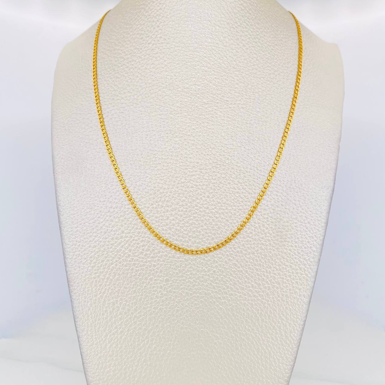 Cadena Cubana 2.15g / 50cm / 2.1mm Oro Amarillo 18K