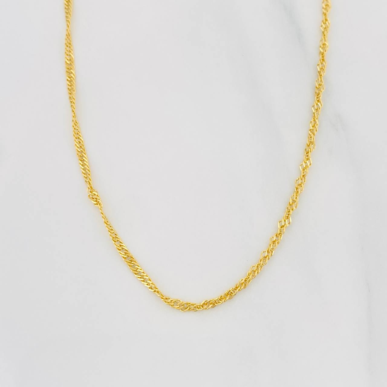 Cadena Singapur 1.6g / 50cm / 1.6mm Oro Amarillo 18K