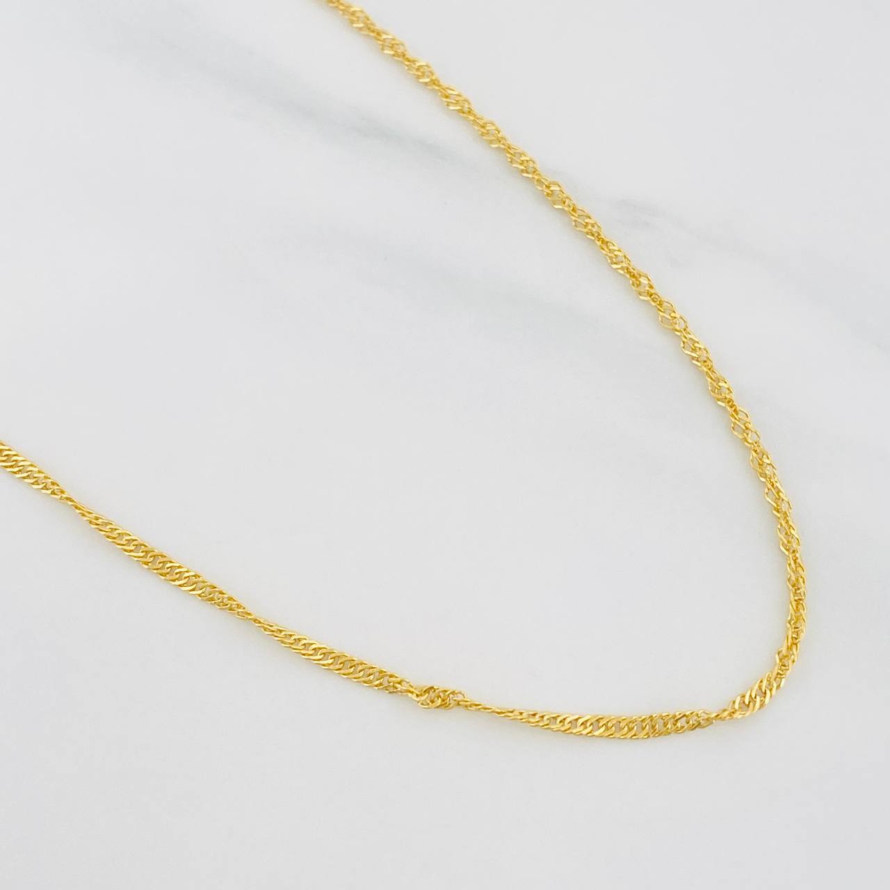 Cadena Singapur 1.6g / 50cm / 1.6mm Oro Amarillo 18K