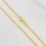 Cadena Singapur 1.6g / 50cm / 1.6mm Oro Amarillo 18K