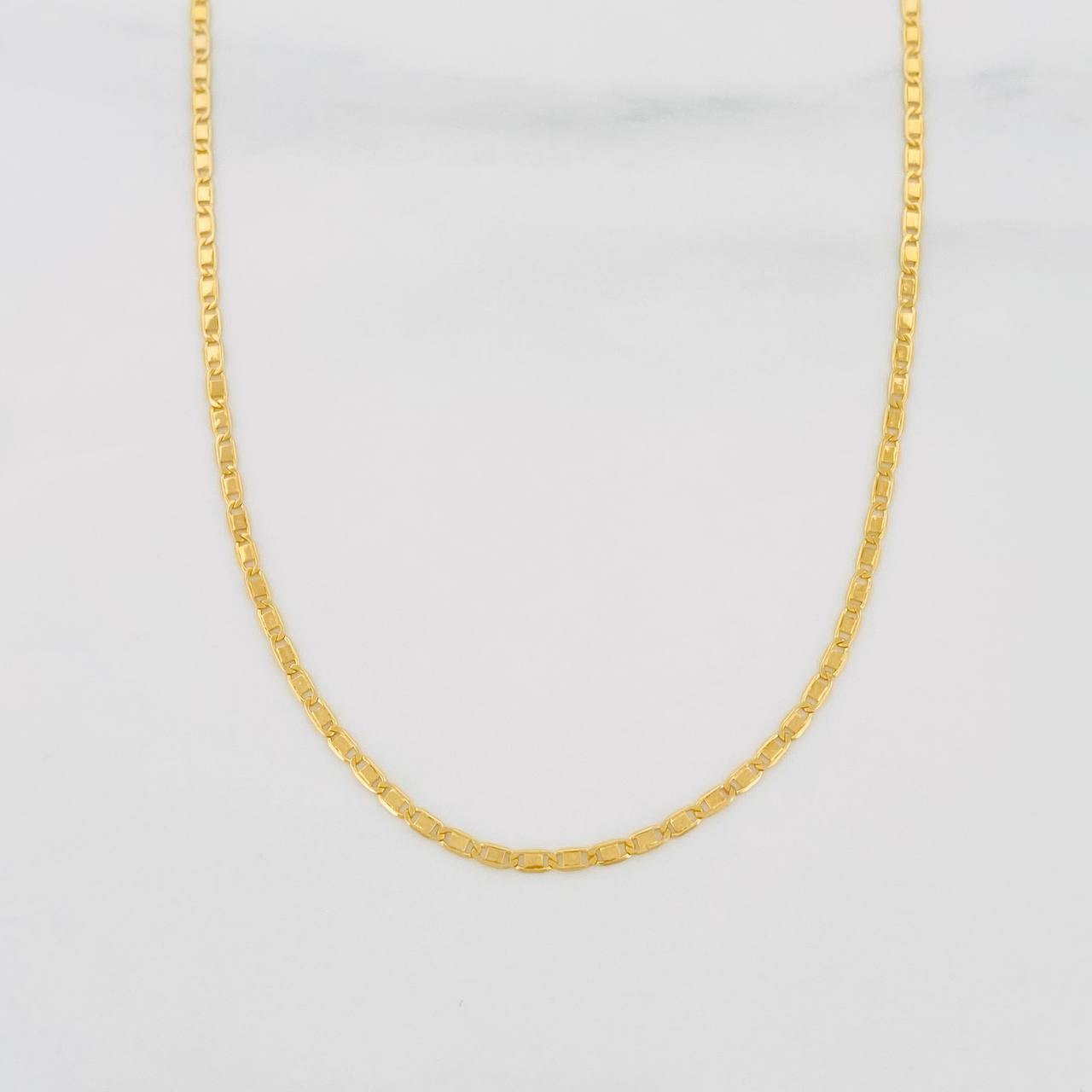 Cadena Escalera Plana 1.15g / 60cm / 1.3mm Oro Amarillo 18K