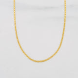Cadena Escalera Plana 1.15g / 60cm / 1.3mm Oro Amarillo 18K