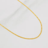 Cadena Escalera Plana 1.15g / 60cm / 1.3mm Oro Amarillo 18K
