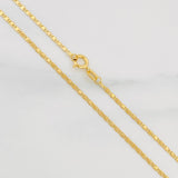 Cadena Escalera Plana 1.15g / 60cm / 1.3mm Oro Amarillo 18K