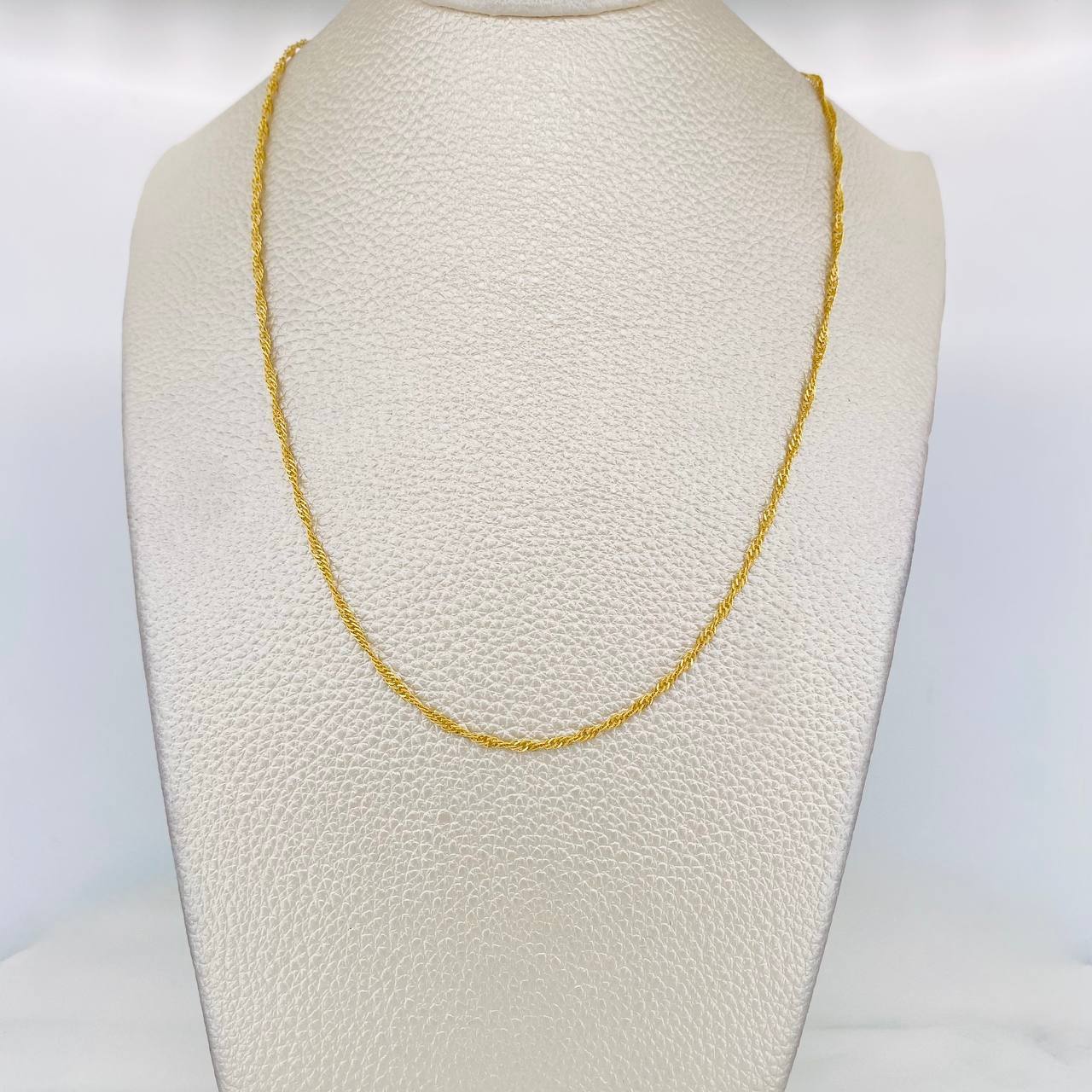 Cadena Singapur 1.6g / 50cm / 1.6mm Oro Amarillo 18K