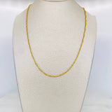 Cadena Singapur 1.6g / 50cm / 1.6mm Oro Amarillo 18K