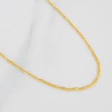 Cadena Singapur 0.95g / 45cm / 1.6mm Oro Amarillo 18K