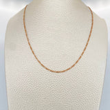 Cadena Figaro 1.4gr / 44.5cm / 1.3mm Oro Rosa +1 18K $