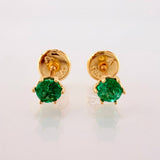 Topos Seis Garras Esmeraldas 22pts 0.6gr / 3.3mm Oro Amarillo 18K