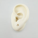 Topos Tres Garras Diamantes 16pts 0.5gr / 3mm Oro Amarillo 18K