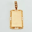 Dije Placa Bordeada 2gr / 2.7cm / Oro Amarillo 18K