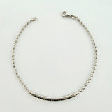 Pulso Militar Arco 6gr / 20cm / 2.2mm Oro Blanco +4 18K *