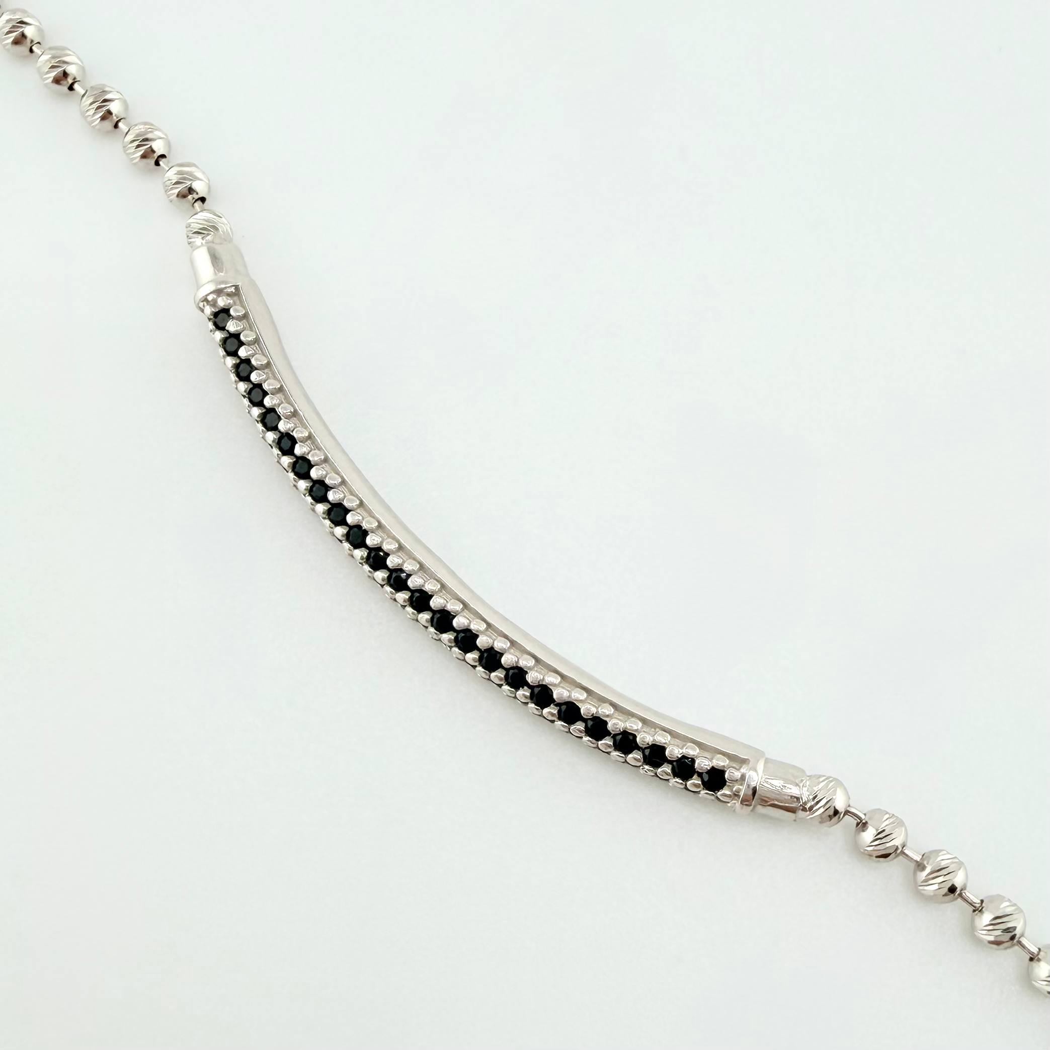 Pulso Militar Arco 6gr / 20cm / 2.2mm Oro Blanco +4 18K *