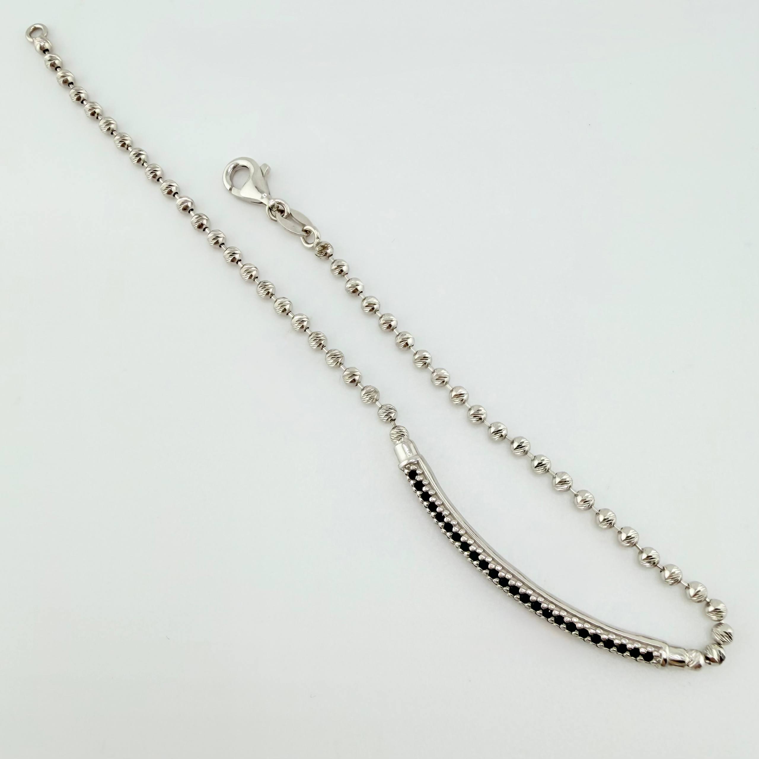 Pulso Militar Arco 6gr / 20cm / 2.2mm Oro Blanco +4 18K *