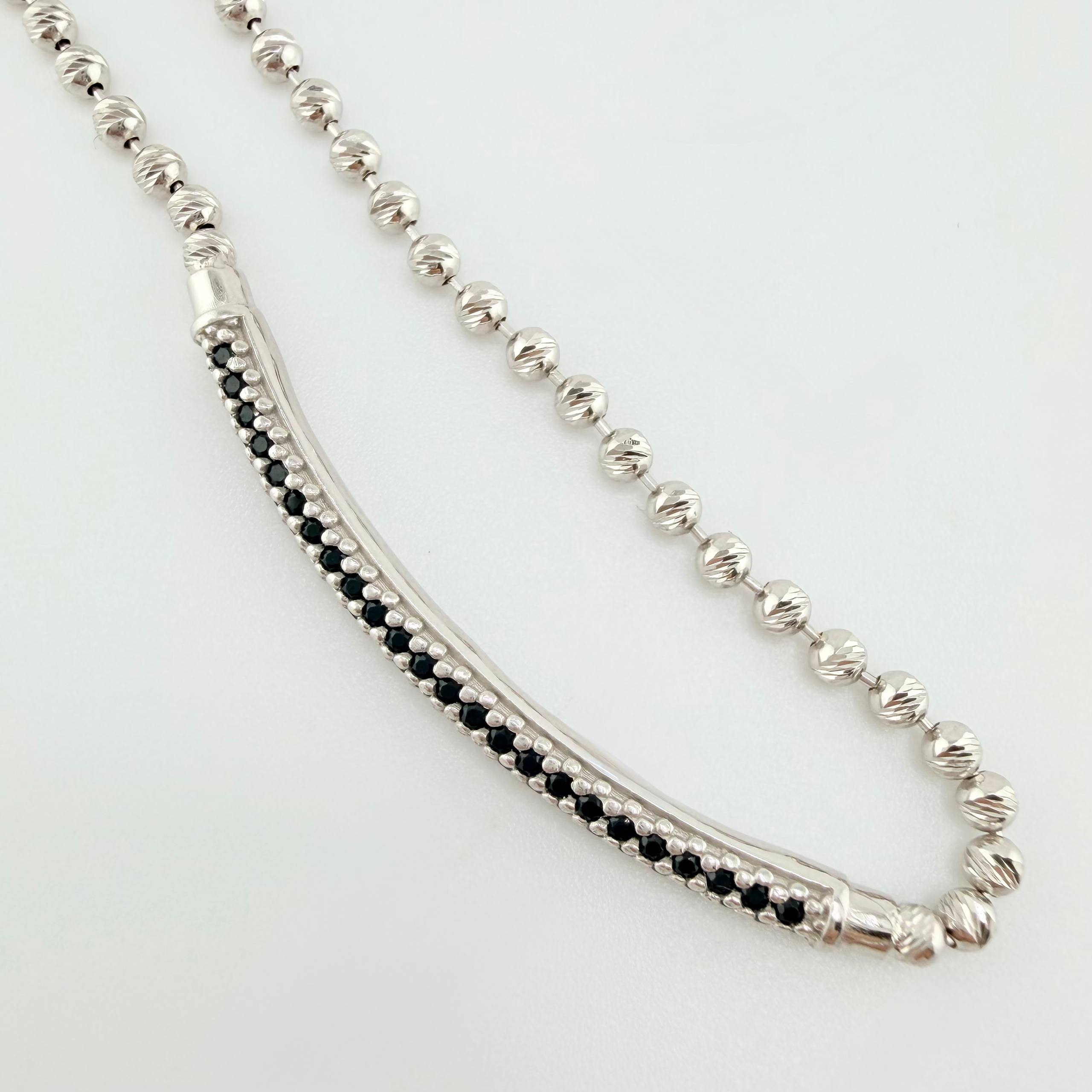 Pulso Militar Arco 6gr / 20cm / 2.2mm Oro Blanco +4 18K *