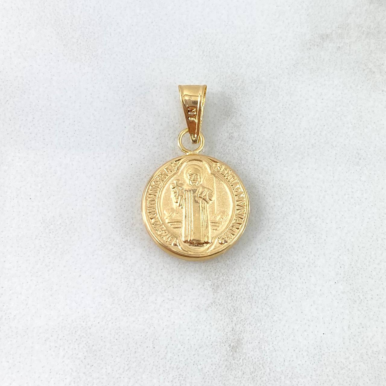 Dije San Benito 0.55gr / 1.6cm / Troquelado Oro Amarillo ©