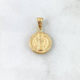 Dije San Benito 0.55gr / 1.6cm / Troquelado Oro Amarillo ©