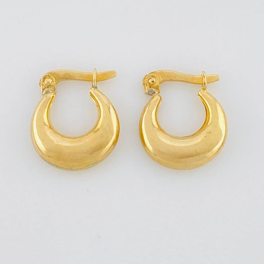 Candongas Media Luna 1.15g / 1.4cm Oro Amarillo 18K