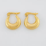 Candongas Media Luna 1.2g / 1.4cm Oro Amarillo 18K