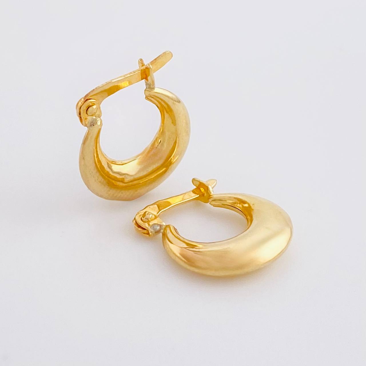 Candongas Media Luna 1.2g / 1.4cm Oro Amarillo 18K