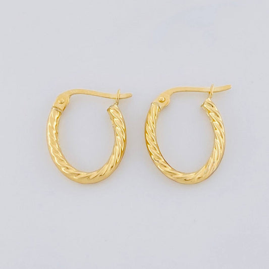 Candongas Mary Ovalada 1.2g / 1.7cm Oro Amarillo 18K