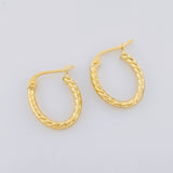 Candongas Mary Ovalada 1.2g / 1.7cm Oro Amarillo 18K