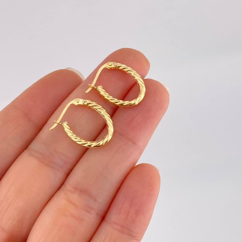 Candongas Mary Ovalada 1.2g / 1.7cm Oro Amarillo 18K