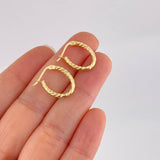 Candongas Mary Ovalada 1.2g / 1.7cm Oro Amarillo 18K
