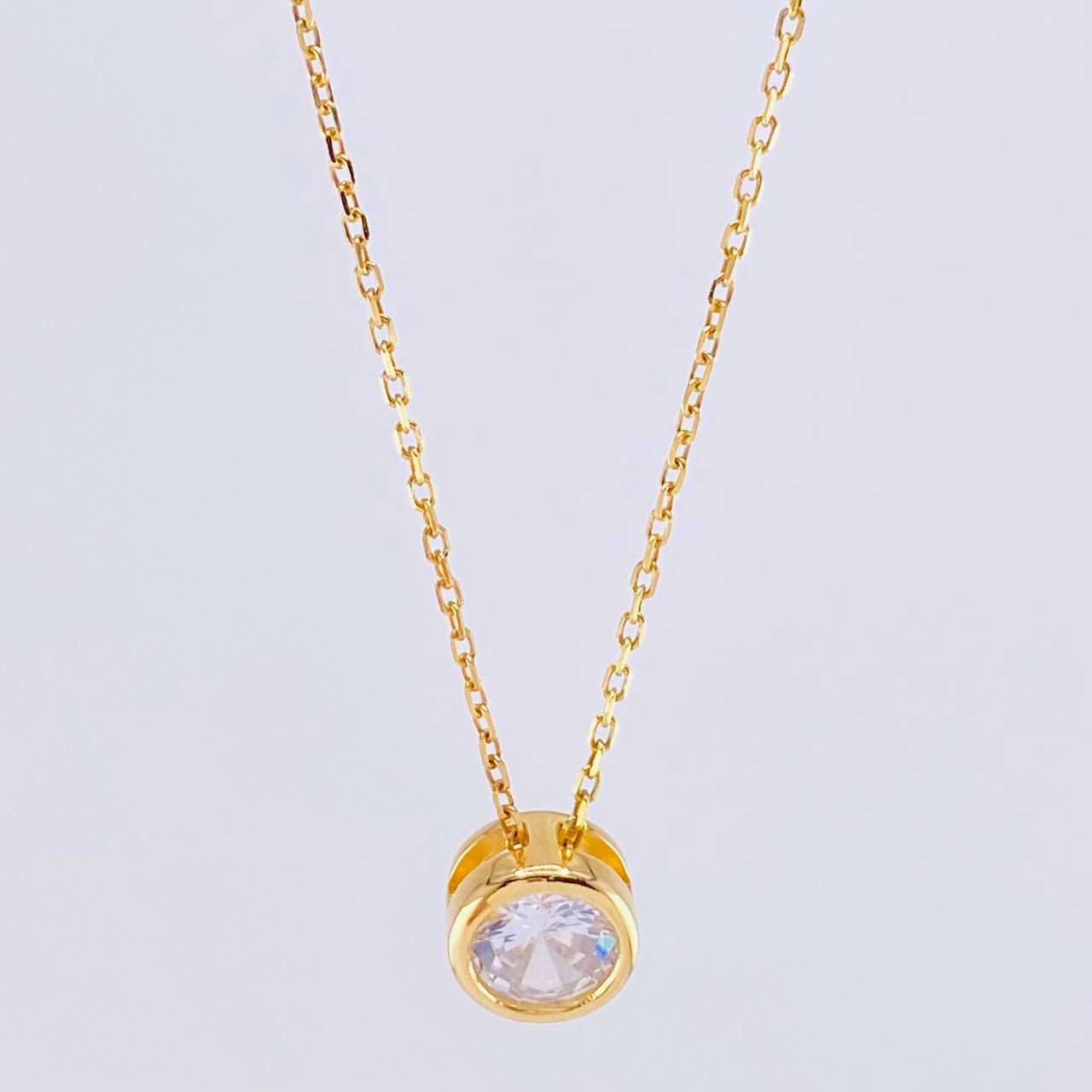 Cadena Aro Seguido Halo Circular 3.25g / 45cm / 1.2mm Plata Vermeil 925