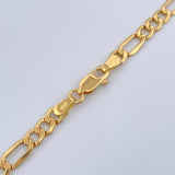 Cadena Figaro 5.45gr / 60cm / 3.34mm Oro Amarillo +1 18K $