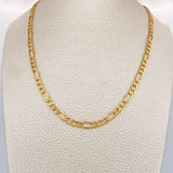 Cadena Figaro 9.25gr / 60.5cm / 4.13mm Oro Amarillo +1 18K $