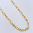 Cadena Figaro 1.75gr / 46cm / 2.38mm Oro Amarillo +1 18K $