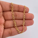 Cadena Figaro 1.75gr / 46cm / 2.38mm Oro Amarillo +1 18K $