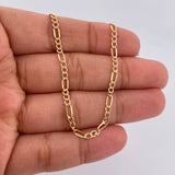 Cadena Figaro 1.7gr / 46cm / 2.38mm Oro Amarillo +1 18K $