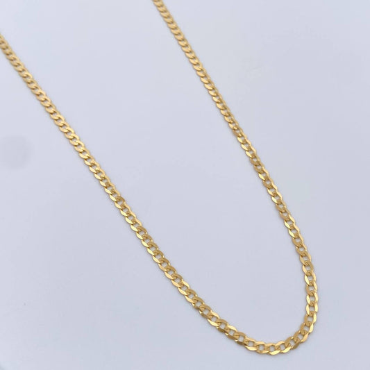 Cadena Cubana 3gr / 50.3cm / 1.7mm Oro Amarillo +1 18K $