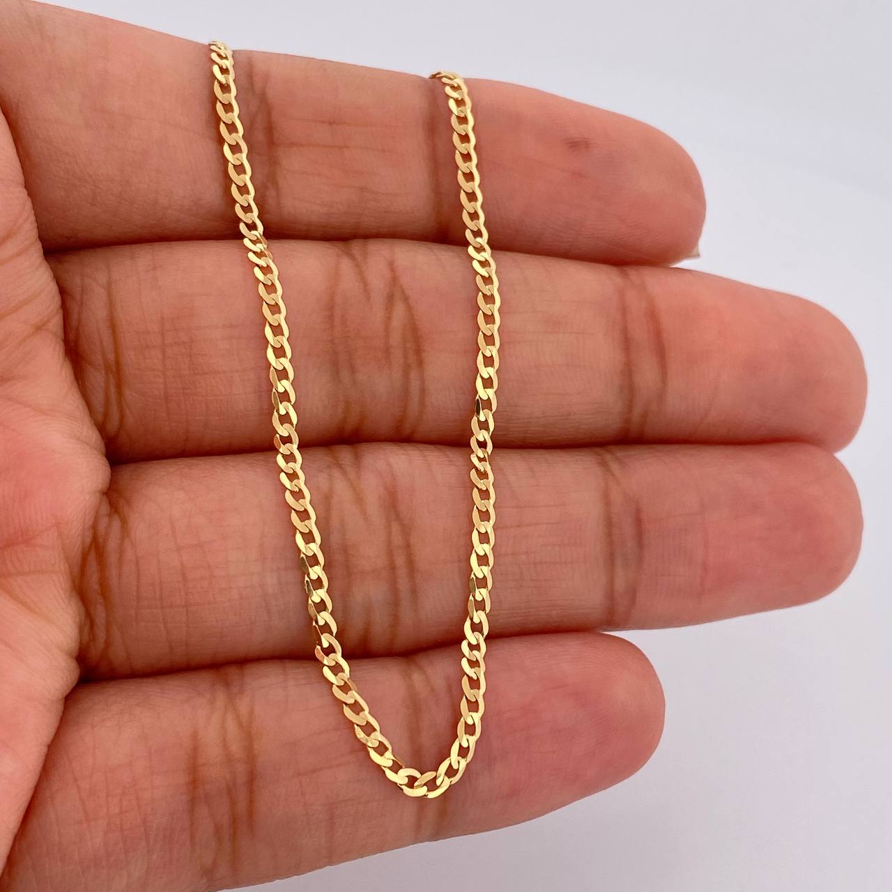 Cadena Cubana 3gr / 50.3cm / 1.7mm Oro Amarillo +1 18K $