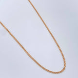 Cadena Mini Cubana 1.45gr / 59.6cm / 1.31mm Oro Rosa +1 18K &