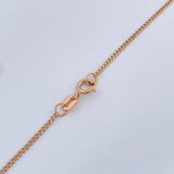 Cadena Mini Cubana 1.4gr / 59.6cm / 1.29mm Oro Rosa +1 18K &