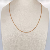 Cadena Mini Cubana 1.4gr / 60cm / 1mm Oro Rosa +1 18K $