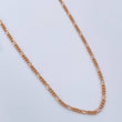 Cadena Figaro 1.4gr / 45cm / 2mm Oro Rosa +1 $